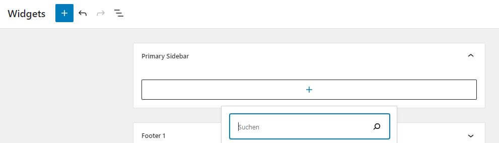 Widgets-Editor in WordPress