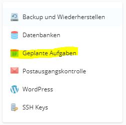 Cronjobs ("Geplante Aufgaben") in Plesk