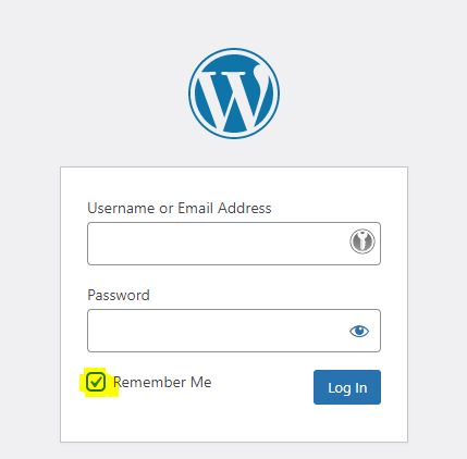 "Stay logged in" at WordPress login